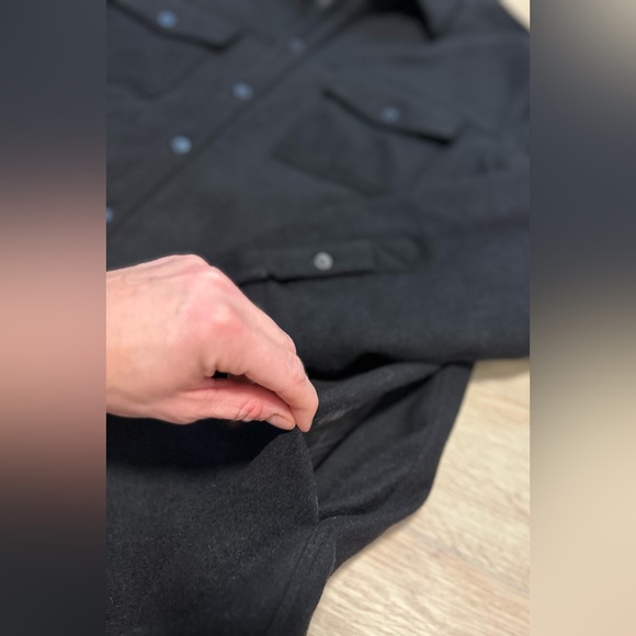 Norse Projects Villads Melton Wool Overshirt in Black - Picture 7 of 16